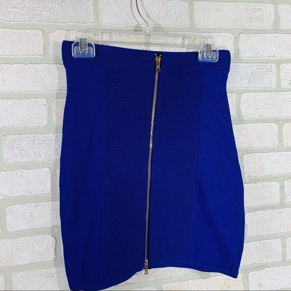 Parker NWT Purple Zipper Bodycon Mini Skirt - Picture 4 of 7